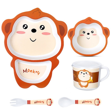 Set de veselă din fibre de bambus 2 (5 buc)